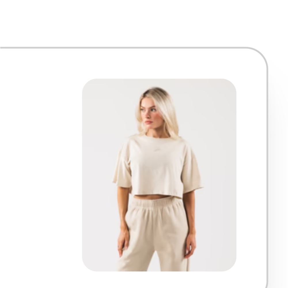 Women's Cream Cropped Top